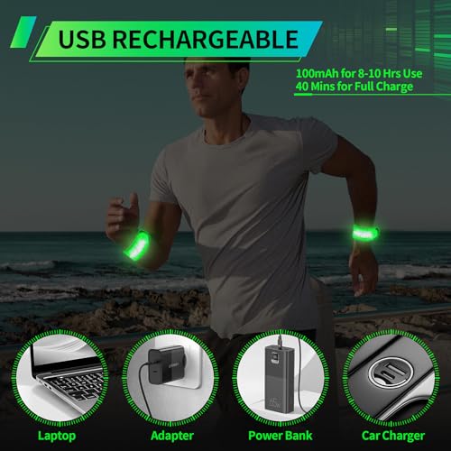 2PCS LED Armband for Running and Walking at Night Safety Gear