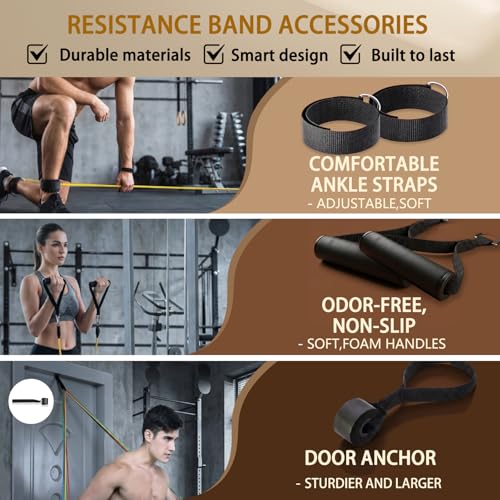 Resistance Bands with Handles, Exercise Bands for Men & Women