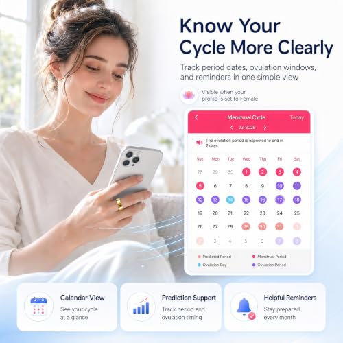 Smart Ring Fitness Tracker for Men & Women with Sleep, Heart Rate & SpO2 - color: Gold, size: 9