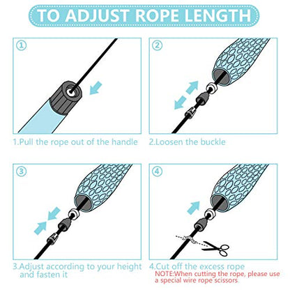 Jump Rope with Ball Bearings, 3mm Steel Speed Rope for Double Unders, Tangle-Free 9.2 Ft Adjustable Lightweight Skipping Rope for Cardio, Fitness, and Weight Loss – Speed Jumping Rope perfect for Men ,Women & Kids - color: Turquoise