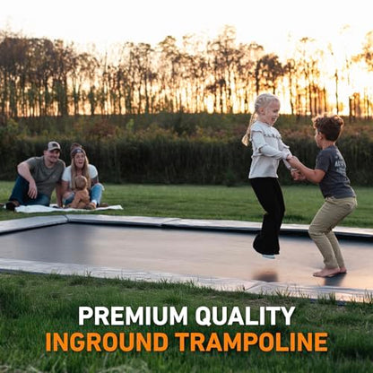 Avyna Premium In-Ground Trampoline – Outdoor Trampoline for Kids and Adults with Advanced Safety Features - size: 10x14' FT