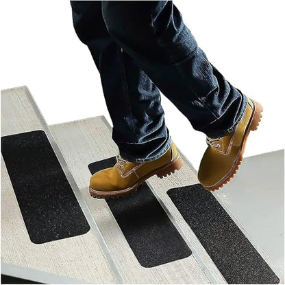 Stair Treads Non-Slip for Wooden Steps Indoor and Outdoor Grip Tape 6"x24" - size: Black, style: 5 Pack