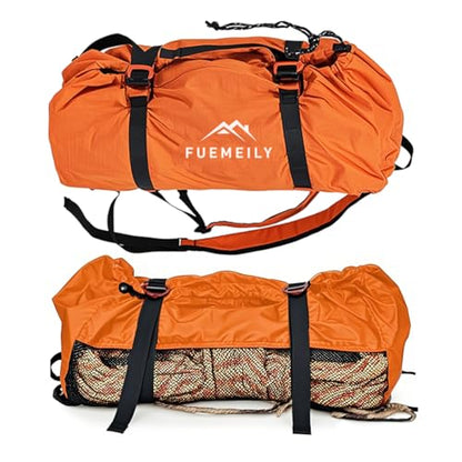 Rock Climbing Rope Bag, Foldable, Adjustable Straps - color: 1-orange