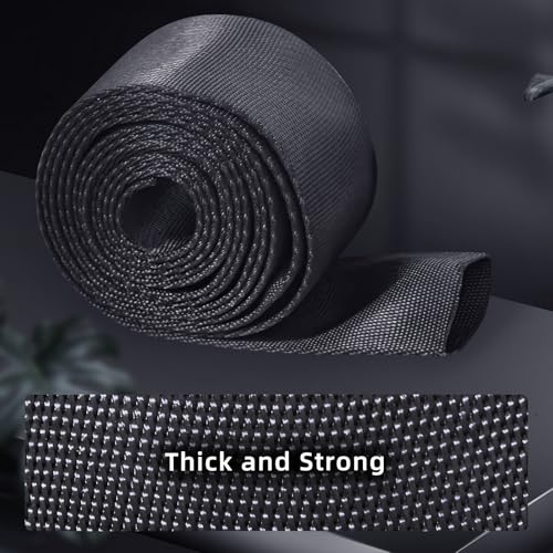Flylin Universal Winch Rope Protector Winch Cable Cover 5cm/1.97in Width,2m - color: 5cm x 2m