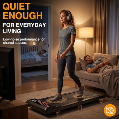 RJOP 2.5HP Walking Mat with Incline Pad, Under Desk Treadmill for Home Gym | Walking Running Pad with Remote, 3 in 1 Low Noise Small Mini Portable Treadmill with LED Screen, 270lbs Capacity