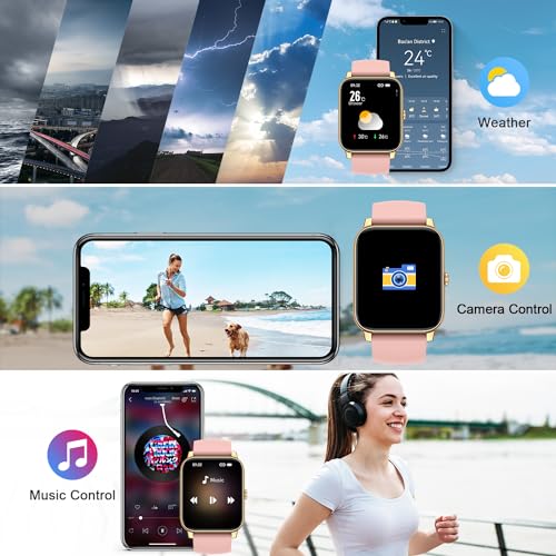 Smart Watch for Women Fitness Tracker: Smart Watches for Women Digital Mens Watches Make/Answer Call Waterproof Running Smartwatch Android Phone iPhone Samsung Compatible Heart Rate Monitor