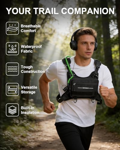 CEROBEAR Hiking Hydration Backpack Running Vest with 2L TPU Water Bladder