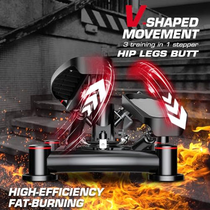 Keppi Fitness Stair Stepper, Steppers for Exercise at Home, Stepper with 2 Pairs of Resistance Bands for Efficient Cardio - Fitstep Series - style: FITSTEP1000 PRO
