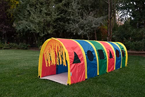 Pacific Play Tents 95200 Kids Super Sensory 9-Foot D Style Institutional Crawl Play Tunnel, 9' x 30" x 30", Multicolored