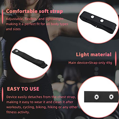 Comfortable Heart Rate Chest Replacement Strap for Polar H10 H9 Garmin Wahoo Coospo PowrLab Fitcent Magene MOOFIT IGPSPORT - color: Gray