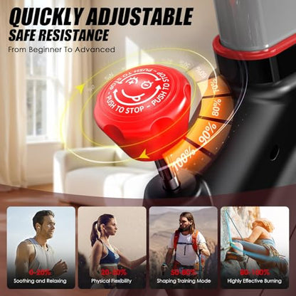 Exercise Bike,Stationary Bike for Home,Magnetic Indoor App Cycling Bike - color: Red Black 01