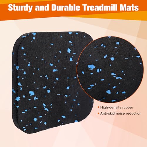 4Pcs Treadmill Mats, Coolrunner High Density Equipment Pads Noise Reduction