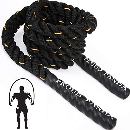 Heavy Jump Ropes for Fitness 2LB/3LB/5LB,Weighted Adult Skipping Rope Exercise Battle Ropes for Men & Women,Total Body Workouts, Power Training in Gym to Improve Strength and Building Muscle - color: 3LB Upgraded Edition Fitness(9.9 ft)