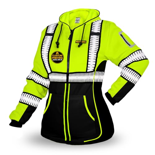 KwikSafety Women's Fleece Safety Hoodie Class 3 ANSI OSHA PPE - color: Premium, size: X-Large