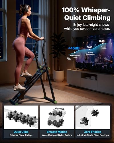 MERACH Stair Stepper with Adjustable Resistance, Foldable Stair Climber - color: Black & Green
