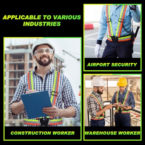 Hercicy Reflective Vest High Visibility Safety Vests Bulk - color: Yellow/Orange