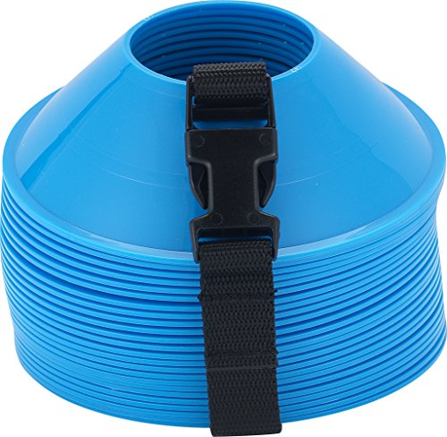 American Challenge Mini Disc Cones, Soccer Cones for Sports, Set of 25 - color: Royal (25 mini cones)