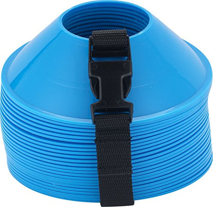 American Challenge Mini Disc Cones, Soccer Cones for Sports, Set of 25 - color: Royal (25 mini cones)