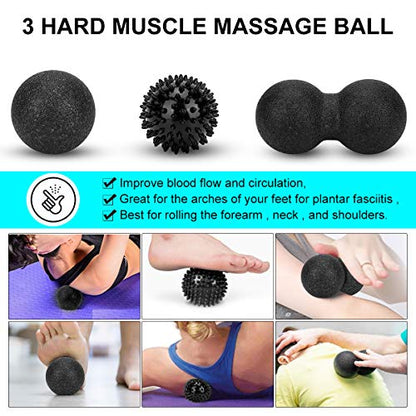 Foam Roller Set - High Density Back Roller, Muscle Roller Stick - color: 12-inch