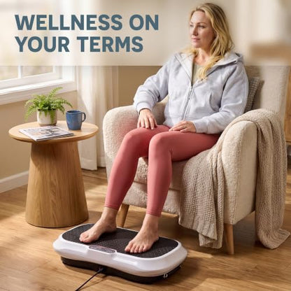 Lifepro Waver Vibration Plate Exercise Machine with 99 Speeds & 10 Presets - color: White