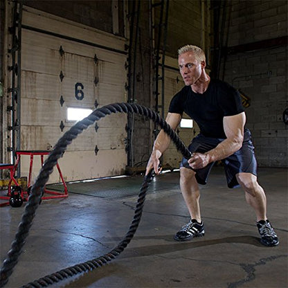 Body-Solid Fitness Training Battle Rope - Heavy Weighted Training Ropes for Home Gym, Ideal for Working Out and Strength Training - Exercise Rope for Adults - style: 1.5" Thick, 40' Long
