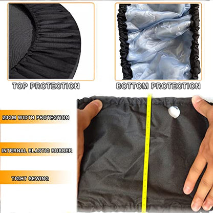 Trampoline Spring Cover 40 Inch Replacement Safety Pad for Mini Trampoline 3 Layer Protect Tear-Resistant Oxford Cloth Easy to Install Replacement for Home, Gym - color: Black