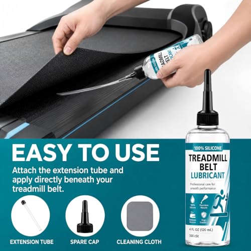 Treadmill Lubricant for Belt, 100% Silicone Oil with Applicator