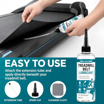 Treadmill Lubricant for Belt, 100% Silicone Oil with Applicator