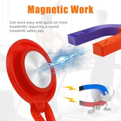3PCS Magnetic Safety Switch, Round Magnet Treadmill Safety Key Replacement Universal Treadmill Magnet Safety Key Treadmills Magnets Treadmill Parts for Most Types of Treadmills