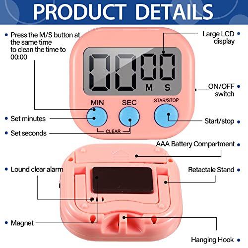 30 Pieces Small Digital Kitchen Timers(not Including Battery)
