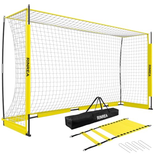 RINREA Portable Soccer Goal, Soccer Nets for Backyard with Agility Ladder - color: Standard Yellow