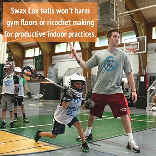 SWAX LAX Lacrosse Training Ball - Indoor Outdoor Practice Less Bounce & Rebounds - color: Flamingo