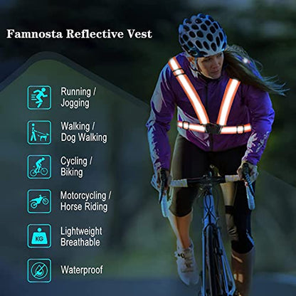 Running Reflective Vest Gear 3 Pack, Adjustable Safety Vest High Visible Reflective Belt Straps Night Walking Vest - color: Green,Blue,Grass Green