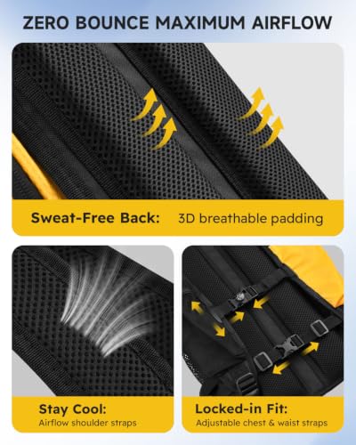 MOKURA 18L Lightweight Hydration Backpack with 2L Water Bladder - color: Yellow