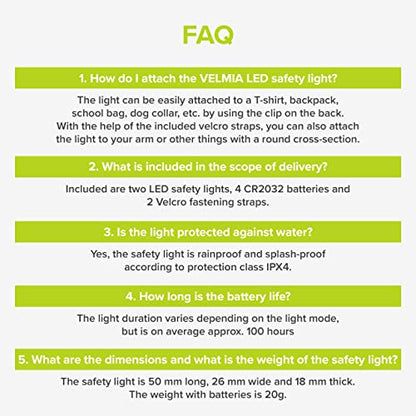 VELMIA Running Light for Runners (2 Pack) for Maximum Safety Through Visibility I Clip On Strobe & Reflective Gear - Dogs, Walking, Bike Taillight, Stroller - color: Midnight Blue