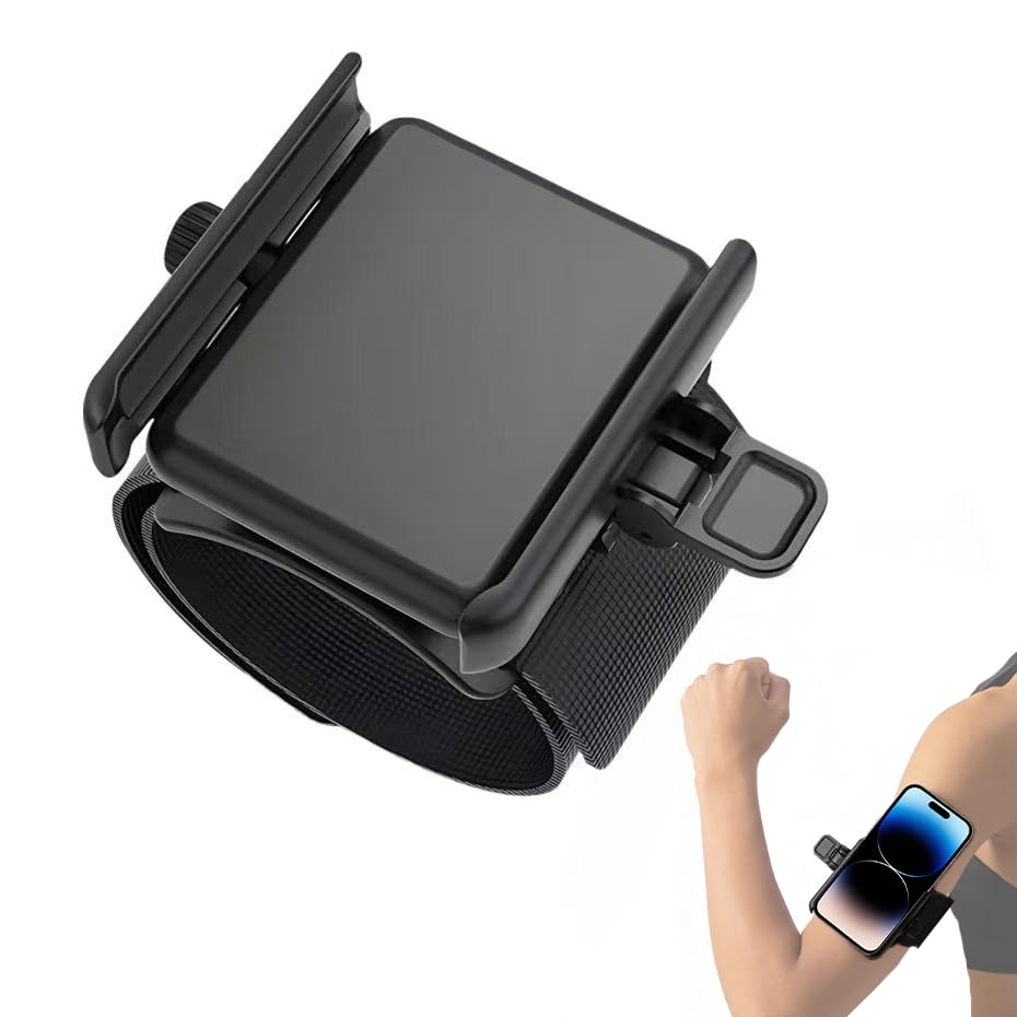 Armband Phone Holder, No Screen Blocking, 360° Rotating Arm Phone Mount, Memory Lock, Quick Release, for Android, iPhone 17/16/15/14/13 Pro Max/Pro/Mini/12/11/SE/Xs/XR/8 Plus, Fits 4–6.7" Phones - size: Armband
