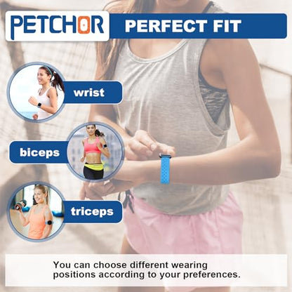 4PCS Replacement Heart Rate Monitor Band, Soft Adjustable Armband Straps