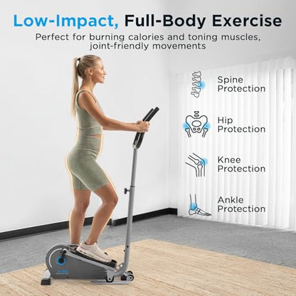 JLL Mini Smart Megnetic Elliptical Machine with SunnyFit App for Home