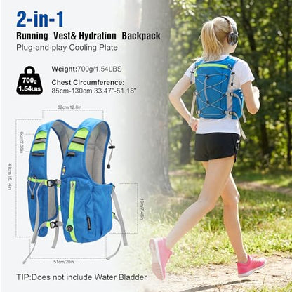 Cooling Running Vest with 3 Cooling Plates for Women Men, Dark Blue - color: Dark Blue, size: One Size