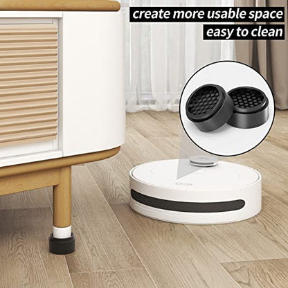 Ezprotekt 1 Inch Adjustable Round Bed Furniture Risers, Stackable Furniture Lifts Risers Creates an Additional 1", 2", or 3" of Height for Sofa, Bed, Table, Chair, Heavy Anti Slip Rubber (12 Pack) - size: 1 inch-12pcs