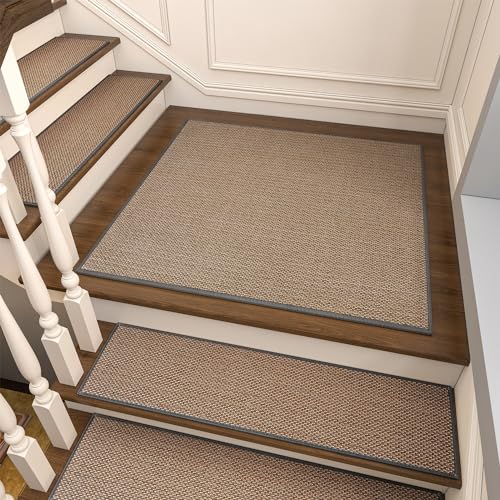 PADOOR Non Slip Stair-Treads Matching-Mat for Wooden Steps - size: 30''x30'', style: Light Gray