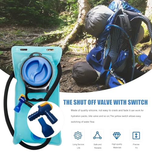 [2025 New] 8-Pack Bite Valve Replacement Mouthpieces for Camelbak and Most Brands, with 2 Shutoff Valve and Tube O-Ring for Hydration Bladder and Backpack Water Reservoir