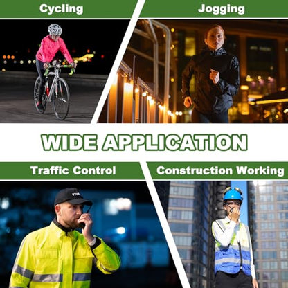 PATIKIL Reflective Safety Vest, Hi-Vis Safety Vests, Adjustable High Visibility Reflective Strips for Outdoor Jogging - color: Fluorescent Green