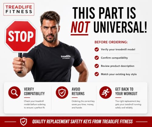 Treadmill Safety Key | Replacement for Pacemaster Treadmills