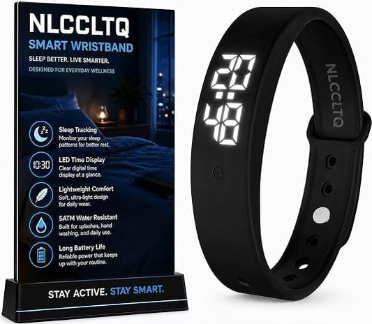 Vibrating Alarm Wristband Effective Alarm Clocks for Deep Sleepers Heavy Sleeps Wrist Silent Vibration Watch Extremely Wake up Clock Wearable Band that Won't Wake Partner for Deaf Sleeper