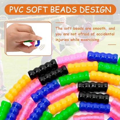 Beaded Jump Rope 1 Pack/2 Pack, ACEONE Segmented Skipping Rope for Kids Adults, Adjustable Tangle-Free Toddler Jumping Rope for Fitness Exercise Training - color: Rainbow Green