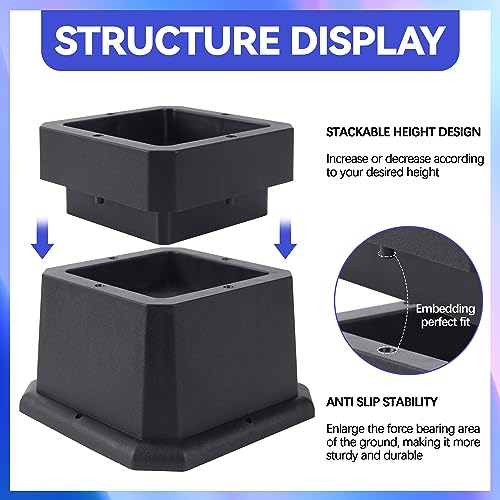 BTSD-home Bed Risers 2 or 3 Inch - color: 2,3 Inch, size: 4 Pack
