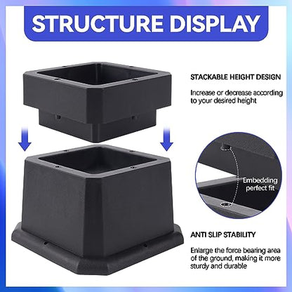 BTSD-home Bed Risers 2 or 3 Inch - color: 2,3 Inch, size: 4 Pack