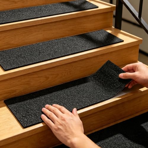 Non-Slip Stair Treads 6 x 24 inch 3-Pack Outdoor Grip Tape