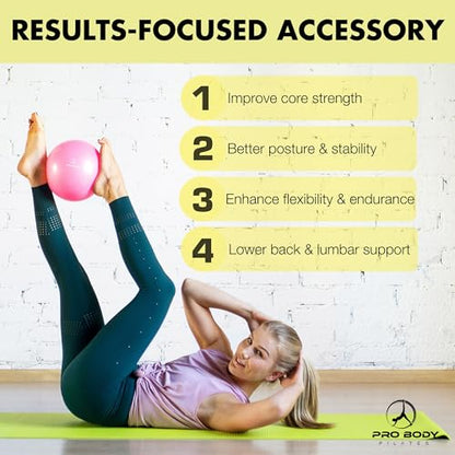 ProBody Pilates Ball Small — 9 Inch Small Exercise Ball - color: Black